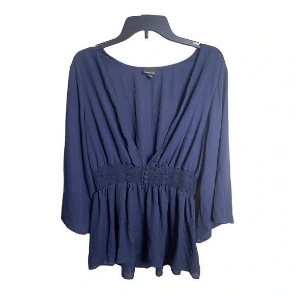 Torrid “BABYDOLL GEORGETTE SMOCKED BLOUSE” Size 2XL - Picture 4 of 11